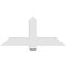 Ekena Millwork Eugene Architectural Grade PVC Gable Bracket, 48"W x 22"H x 4"D x 6"F, 11/12 Pitch GBP048X22X0406EUG00 - alternate 2